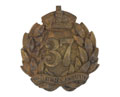 Glengarry badge, other ranks, 37th (North Hampshire) Regiment of Foot, 1874-1881