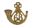 Other ranks' glengarry badge, 68th (Durham) Regiment of Foot (Light Infantry), 1874 (c)