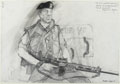 On guard duty, Palace Barracks, Belfast, Northern Ireland, 1974