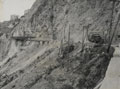 Bailey bridge spanning a road blown up by the retreating Germans, Sicily, 1943