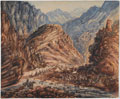 Fort of Ali Musjeed, Khyber Pass Camp of the 4th Brigade of Major General Pollock's Force, April 1842