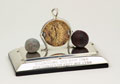 Paperweight incorporating finds from Wandiwash (1760) and Perambakkam (1780)