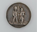 Silver Patriotic Fund medal commemorating the alliance between England and France 1854, awarded by the Mayor of Dover, 1855