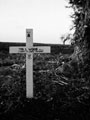Grave marker of Trooper Leslie Wood, 3rd County of London Yeomanry (Sharpshooters), 1943.