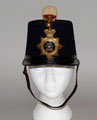 Shako, 1861-1869 pattern, worn by Lieutenant W Richie, 100th (Prince of Wales's Royal Canadian) Regiment, 1864