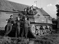 The crew of a Sherman Tank of 'C' Squadron, 3rd/4th County of London Yeomanry (Sharpshooters), 1945 (c)