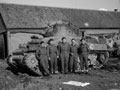 The crew of a Sherman Tank of 'C' Squadron, 3rd/4th County of London Yeomanry (Sharpshooters), 1945 (c)