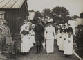Queen Mary visiting a hospital, 9 June 1917