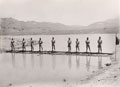 A demonstration of a pontoon bridge constructed on a water obstacle, 1925-1933 (c)