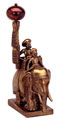 Bronze figurine of a Maharajah and mahout on an elephant, 1795 (c)
