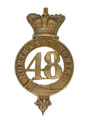 Glengarry badge, other ranks, 48th (Northamptonshire) Regiment of Foot, 1874-1881