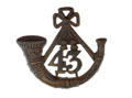 Glengarry badge, other ranks, 43rd (Monmouthshire) Regiment of Foot (Light Infantry), 1874 (c)