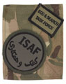 Multi-terrain pattern patch with Explosive Ordnance Disposal (EOD) and Search Task Force and International Security Assistance Force (ISAF) badges,  2011