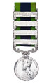 India General Service Medal 1908-35, with 4 clasps: 'Afghanistan N.W.F. 1919', 'Waziristan 1919-21', 'Waziristan 1921-24', and 'North West Frontier 1930-31', Lieutenant Colonel William Felix Brown, Assam Regiment
