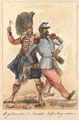 Fraternisation at Malta. Highlander and French Infantry soldier, 1854 (c)