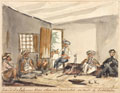 'Interior of a Bulgarian Khan where we breakfasted, en route to Schumla', 1854 (c)