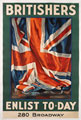'Britishers Enlist To-Day - 280 Broadway', recruiting poster, 1917