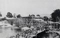 The building of the bridge over the River Kwai taken by a prisoner of war, 1943 (c)