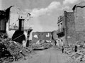 Adriano in ruins after bombing, Sicily, 1943