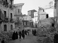 Civilians in the ruins of Bronte, Sicily, 1943