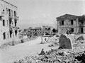 Battle damaged buildings in Messina, Sicily, 1943