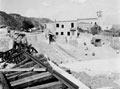 Damaged railway bridge near Messina, Sicily, 1943