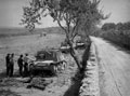 Captured Italian self-propelled guns on the Carlentini Road, Sicily, July 1943