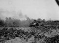A Sherman tank of 3rd County of London Yeomanry (Sharpshooters) knocked out near Primosole Bridge, Sicily, 1943