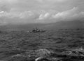 'A light cruiser off the beaches, 7th June, 1944'