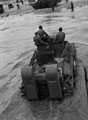 An Armoured Recovery Vehicle wading ashore in Normandy, 7 June 1944