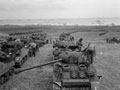 Tanks of 3rd County of London Yeomanry (Sharpshooters) in the de-waterproofing area, Normandy, June 1944
