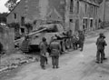 Knocked-out Panther tank, destroyed by a PIAT at Bretteville-en-Orguilleuse, 1944
