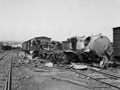 Bombed railway marshalling yards, Catania, Sicily, 1943