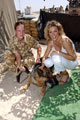 Nell McAndrew visits British Forces serving in Kuwait during Operation TELIC, 2003