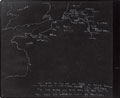 Hand-drawn map, Frank Tomlinson, 74th Field Regiment, Royal Artillery, 1945 (c)