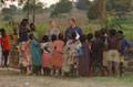 Volunteers from Tayforth University Officer Training Corps working in the Kamuli district of Uganda in support the charity, The Busoga Trust, 2003