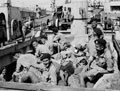 'Human cargo going down the elevator', Sicily, 1943