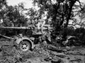A knocked out German 88mm gun in Italy, 1943