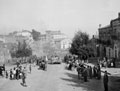 'Tanks entering Serracapriola', Italian civilians greet men of the 3rd County of London Yeomanry (Sharpshooters) on their arrival at Serracapriola, Italy, 1943