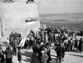 Italian civilians with white flags, Serracapriola, Italy, 1943