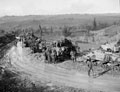 'The Rgt. carrying infantry halted on road after heavy rain short of crossing over the R. Ofanto', Italy, 1943