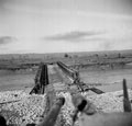 A Sherman tank crossing a Bailey bridge, Italy, 1943