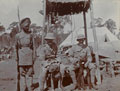 'Bab' and 'Jumbo' with officers of 1st/8th Gurkha Rifles, 1911