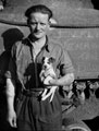 Trooper Mannington and his pet dog 'Rose', 1944 (c)