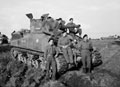 'Crock', Sherman tank and crew, 3rd/4th County of London Yeomanry (Sharpshooters), 1944 (c)