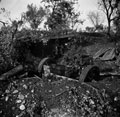 Knocked out German 75 mm anti-tank gun, Italy, 1943