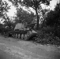 An abandoned German self-propelled gun, Italy, 1944 