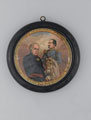 Earthenware pot lid, unmarked, made 1854 (c)