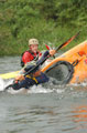 Students from Tayforth University Officer Training Corps kayaking on the River Nile in Uganda, 2003