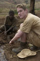 A student from Tayforth University Officer Training Corps working in Wisikoti, Malawi, 2002